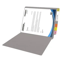 File Folders|Medical Arts Press Reinforced End Tab File Folder, Straight Cut, Letter-Size, Gray, 50/Box (S-01501-GRY)