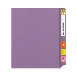 File Folders|Medical Arts Press Reinforced End Tab File Folder, Straight Cut, Letter-Size, Lavender, 50/Box (S-01501-LAV)