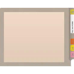 File Folders|Medical Arts Press Reinforced End Tab File Folder, Straight-Cut, Letter Size, Manila/Gray, 50/Box (S-09473-GRY)