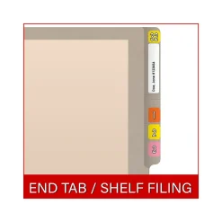 File Folders|Medical Arts Press Reinforced End Tab File Folder, Straight-Cut, Letter Size, Manila/Gray, 50/Box (S-09473-GRY)
