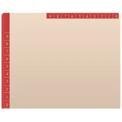 File Folders|Medical Arts Press Reinforced Top Tab File Folder, Full-Cut, Letter Size, Manila/Red, 50/Box (S-09468-RED)