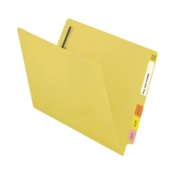 File Folders|Medical Arts Press Reinforced End Tab File Folder, Straight Cut, Letter-Size, Yellow, 50/Box (S-01601-YLW)
