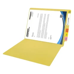 File Folders|Medical Arts Press Reinforced End Tab File Folder, Straight Cut, Letter-Size, Yellow, 50/Box (S-01601-YLW)