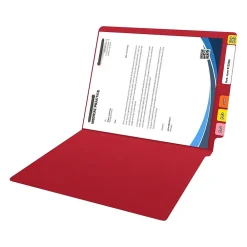 File Folders|Medical Arts Press Reinforced End Tab File Folder, Straight Cut, Letter-Size, Red, 50/Box (S-01501-RED)