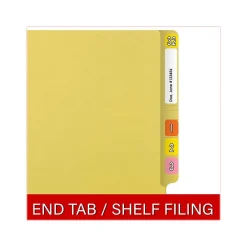 File Folders|Medical Arts Press Reinforced End Tab File Folder, Straight Cut, Letter-Size, Yellow, 50/Box (S-01602-YLW)