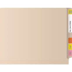 File Folders|Medical Arts Press Reinforced End Tab File Folder, Straight Cut, Letter-Size, Manila, 50/Box (S-01314)