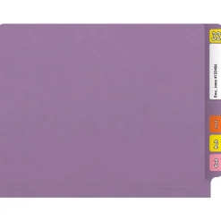 File Folders|Medical Arts Press Reinforced End Tab File Folder, Straight Cut, Letter-Size, Lavender, 50/Box (S-01601-LAV)