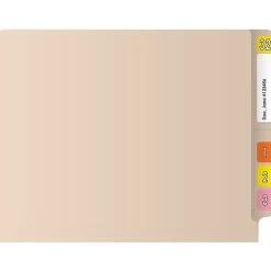 File Folders|Medical Arts Press Reinforced End Tab File Folder, Straight Cut, Letter-Size, Manila, 50/Box (S-01324)