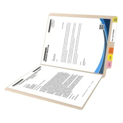 File Folders|Medical Arts Press Reinforced End Tab File Folder, Straight Cut, Letter-Size, Manila, 50/Box (S-01324)