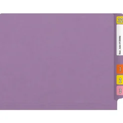 File Folders|Medical Arts Press Reinforced End Tab File Folder, Straight Cut, Letter-Size, Lavender, 50/Box (S-01502-LAV)