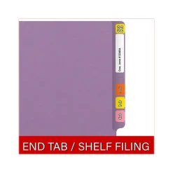 File Folders|Medical Arts Press Reinforced End Tab File Folder, Straight Cut, Letter-Size, Lavender, 50/Box (S-01502-LAV)