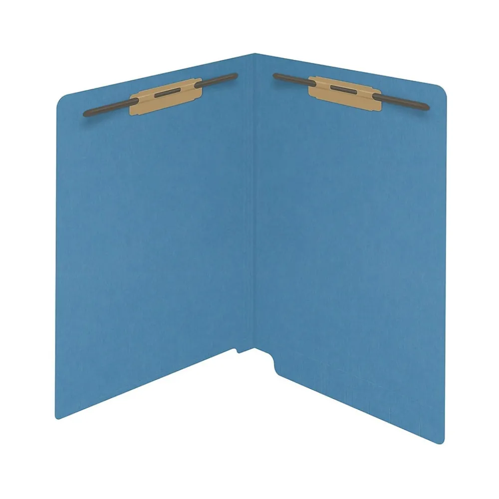 File Folders|Medical Arts Press Reinforced End Tab File Folder, Straight Cut, Letter-Size, Blue, 50/Box (S-01502-BLU)