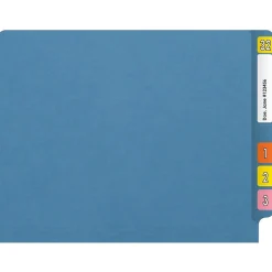 File Folders|Medical Arts Press Reinforced End Tab File Folder, Straight Cut, Letter-Size, Blue, 50/Box (S-01502-BLU)