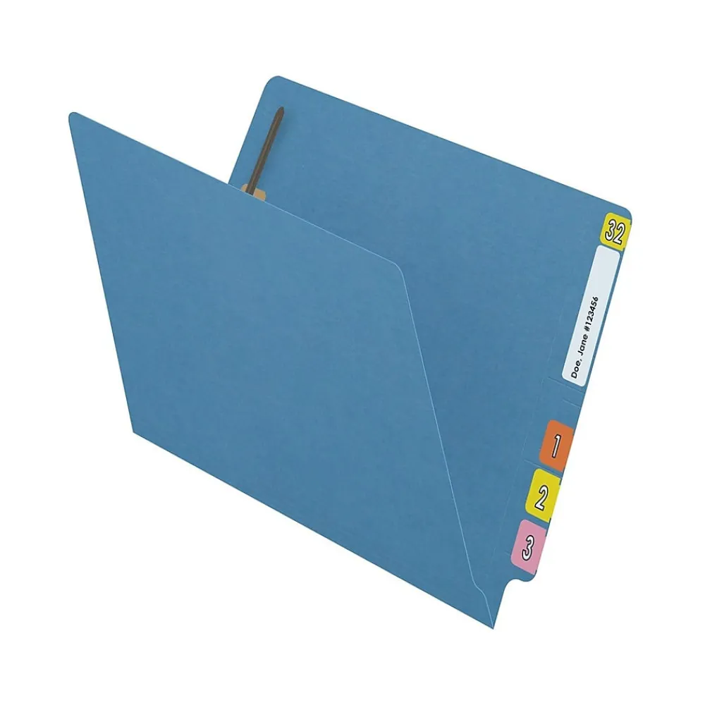 File Folders|Medical Arts Press Reinforced End Tab File Folder, Straight Cut, Letter-Size, Blue, 50/Box (S-01502-BLU)