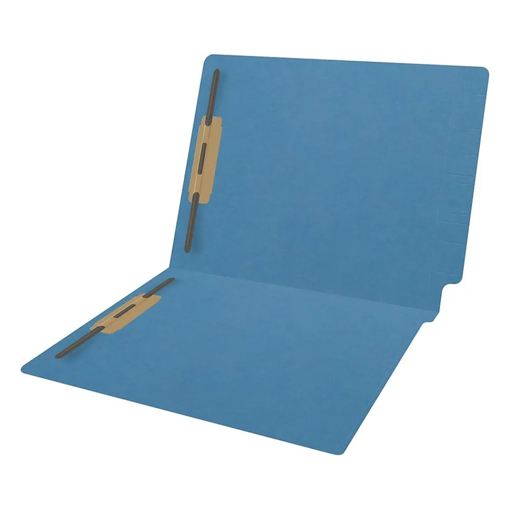 File Folders|Medical Arts Press Reinforced End Tab File Folder, Straight Cut, Letter-Size, Blue, 50/Box (S-01502-BLU)