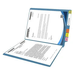 File Folders|Medical Arts Press Reinforced End Tab File Folder, Straight Cut, Letter-Size, Blue, 50/Box (S-01502-BLU)