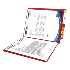 File Folders|Medical Arts Press Reinforced End Tab File Folder, Straight Cut, Letter-Size, Red, 50/Box (S-01502-RED)