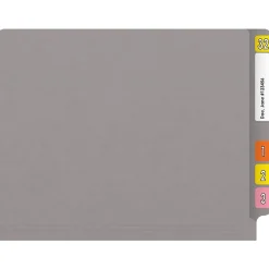 File Folders|Medical Arts Press Reinforced End Tab File Folder, Straight Cut, Letter-Size, Gray, 50/Box (S-01502-GRY)