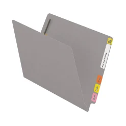 File Folders|Medical Arts Press Reinforced End Tab File Folder, Straight Cut, Letter-Size, Gray, 50/Box (S-01502-GRY)