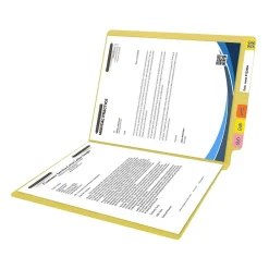 File Folders|Medical Arts Press Reinforced End Tab File Folder, Straight Cut, Letter-Size, Yellow, 50/Box (S-01502-YLW)