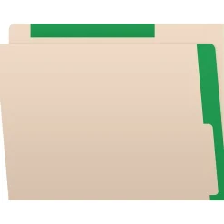 File Folders|Medical Arts Press Standard Reinforced File Folder, Straight Cut, Letter Size, Manila/Dark Green, 50/Box (50693DG)