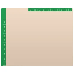 File Folders|Medical Arts Press Standard Reinforced File Folder, Straight Cut, Letter Size, Manila/Dark Green, 50/Box (50693DG)