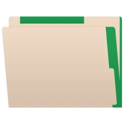 File Folders|Medical Arts Press Standard Reinforced File Folder, Straight Cut, Letter Size, Manila/Dark Green, 50/Box (50693DG)