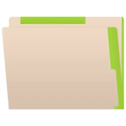 File Folders|Medical Arts Press Standard Reinforced File Folder, Straight Cut, Letter Size, Manila/Light Green, 50/Box (50693LG)