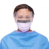 Medline ASTM L3 Procedure Face Mask with Eye Shield, Ear Loops, Purple, 25/Box (NON27410ELZ)