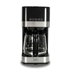 Melitta Aroma Tocco 10-Cup Automatic Drip Coffee Maker, Black/Stainless Steel (MCM009PULBK0)