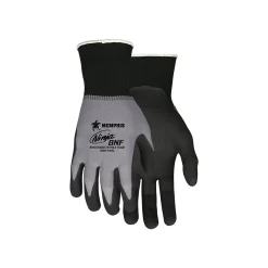 MCR Safety Memphis Glove Ninja Nitrile Gloves, Gray/Black, 12 Pairs/Pack (N96790M)