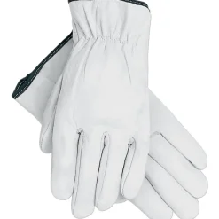 MCR Safety Memphis Gloves® Driver's Gloves, Goatskin Leather, Slip-On Cuff, XL Size, White, 12 PRS