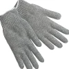 MCR Safety Memphis Gloves® String Knit Gloves, Cotton/Polyester, Hemmed Cuff, L Size, Grey, 12 Pair