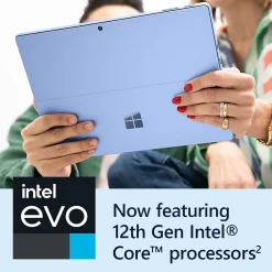 Surface Pro 9 13" Tablet, Intel Core i5-1235U Evo, 8GB Memory, WiFi, 256GB SSD, Windows 11 Home, Sapphire (QEZ-00035)<Microsoft Best