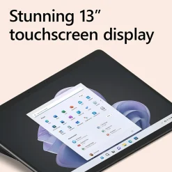 Surface Pro 9 13" Tablet, Intel Core i5-1235U Evo, 8GB Memory, WiFi, 256GB SSD, Windows 11 Home, Graphite (QEZ-00018)<Microsoft Outlet