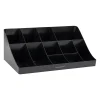 Mind Reader 11 Compartment Plastic Condiments Countertop Organizer, Black (COMORG-BLK)
