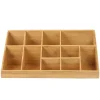 Mind Reader 11 Compartment Wood Cup and Condiment Organizer, Brown (COMORGBM-BRN)