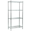 Shelving*Mind Reader 4 Shelf Adjustable Garage Shelving, 11.75"W, Chrome Plate (4TSHELVU-SIL)