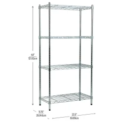 Shelving*Mind Reader 4 Shelf Adjustable Garage Shelving, 11.75