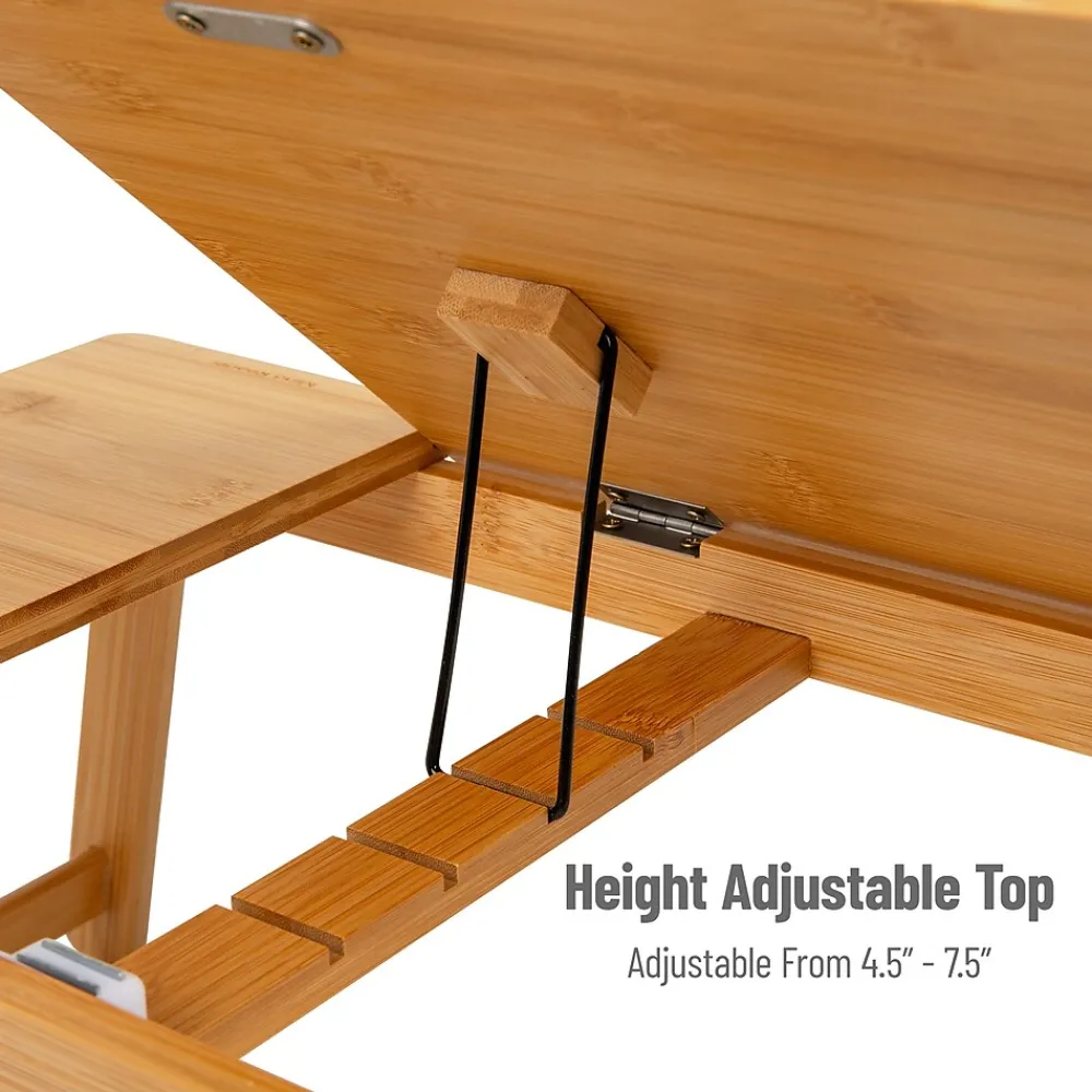 12" x 19.75" Lap Desk/Laptop Stand With Folding Legs, Brown (BEDTRAYBM-BRN)<Mind Reader New