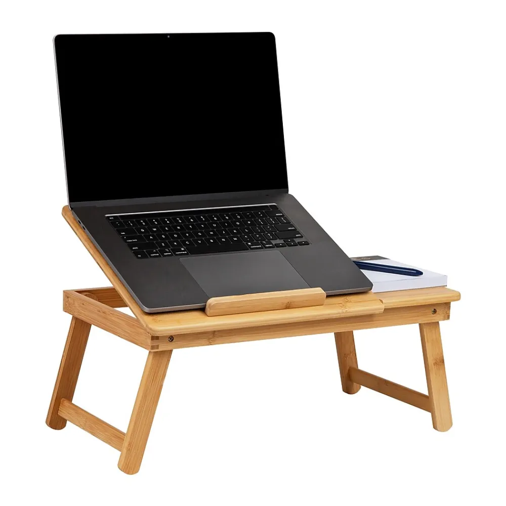12" x 19.75" Lap Desk/Laptop Stand With Folding Legs, Brown (BEDTRAYBM-BRN)<Mind Reader New