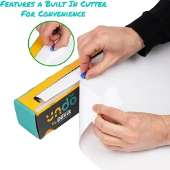 Dry Erase*Mind Reader Adhesive Dry-Erase Whiteboard Roll with Dry Erase Markers, 24