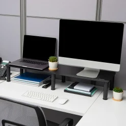 New Mind Reader Adjustable Dual Monitor Stand, Black (DUBMO-BLK)