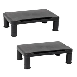 Discount Mind Reader Adjustable Monitor Stand, Black, 2/Pack (2SMPLMON-BLK)
