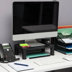 Discount Mind Reader Adjustable Monitor Stand, Black, 2/Pack (2SMPLMON-BLK)