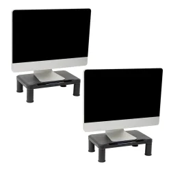 Discount Mind Reader Adjustable Monitor Stand, Black, 2/Pack (2SMPLMON-BLK)