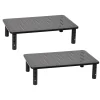 Online Mind Reader Adjustable Monitor Stand and Ventilated Laptop Riser, Black, 2/Pack (4LEGM2PK-BLK)