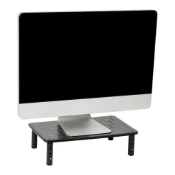 Online Mind Reader Adjustable Monitor Stand and Ventilated Laptop Riser, Black, 2/Pack (4LEGM2PK-BLK)