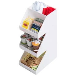 Mind Reader 5-Compartment Acrylic Coffee Organizer, White (3TCORG-WHT)