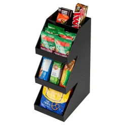 Mind Reader 5-Compartment Coffee, Tea, Utensil and Condiment Countertop Organizer, Black (3TCORG-BLK)